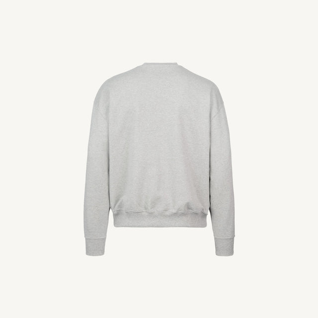 Light Grey Marl Oversized Crewneck Sweater.