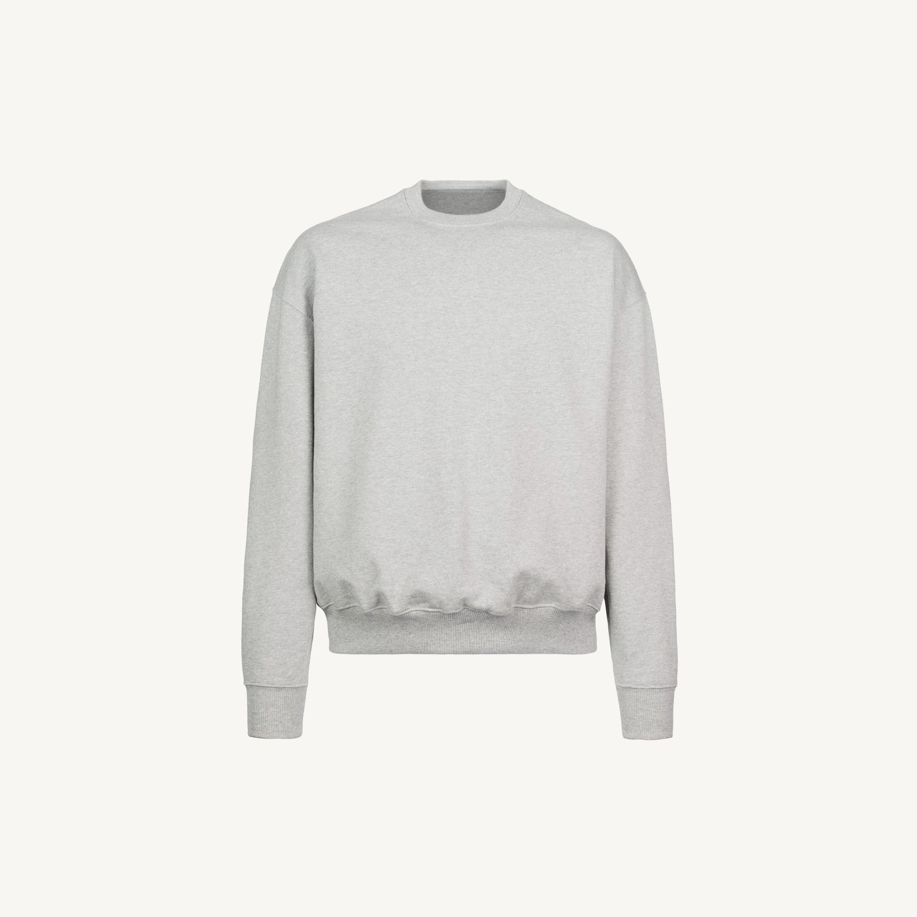 Light Grey Marl Oversized Crewneck Sweater. – WATC STUDIO