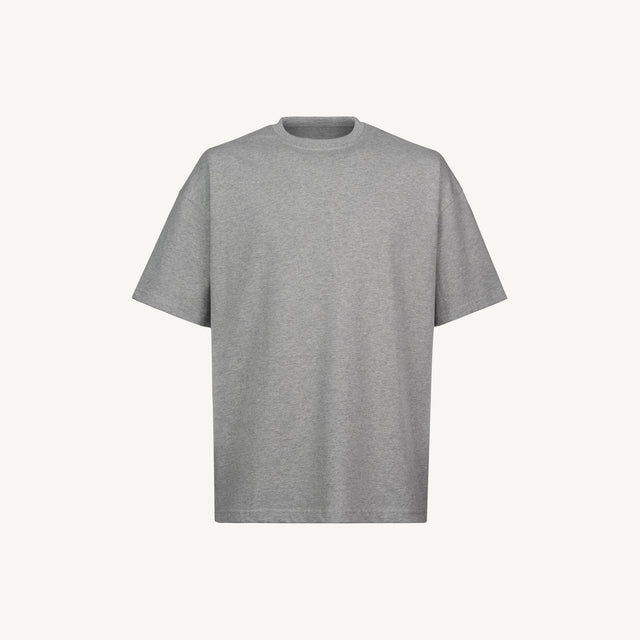 Grey Marl Oversized Tee Mockups.