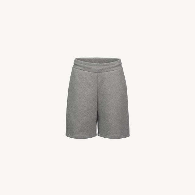 Grey Marl Relaxed Sweatshorts Mockups.