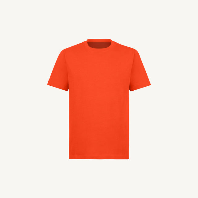 Hot Orange Regular Tee Mockups.