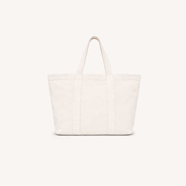Ivory Oversized Canvas Tote Bag.