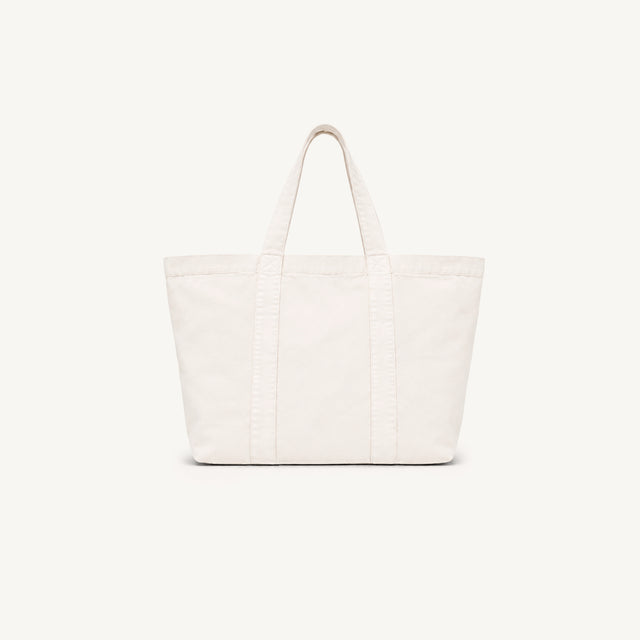 Ivory Oversized Canvas Tote Bag.