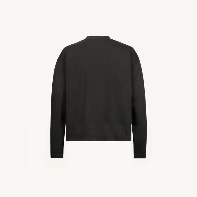 Vintage Black Oversized Boxy LS Tee.