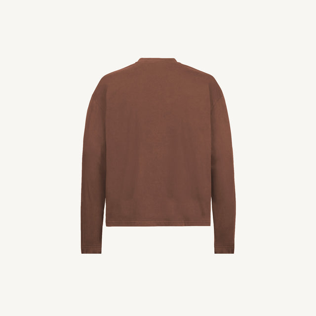 Vintage Brown Oversized Boxy LS Tee.