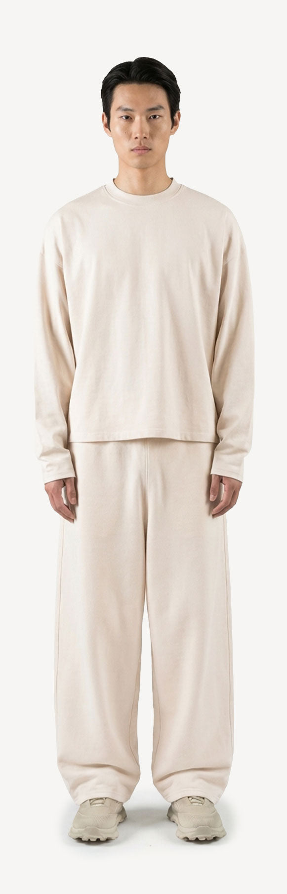 Natural Oversized Boxy LS Tee.