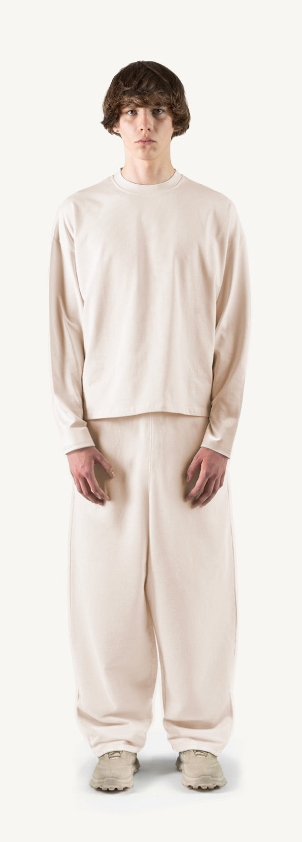 Natural Oversized Boxy LS Tee.