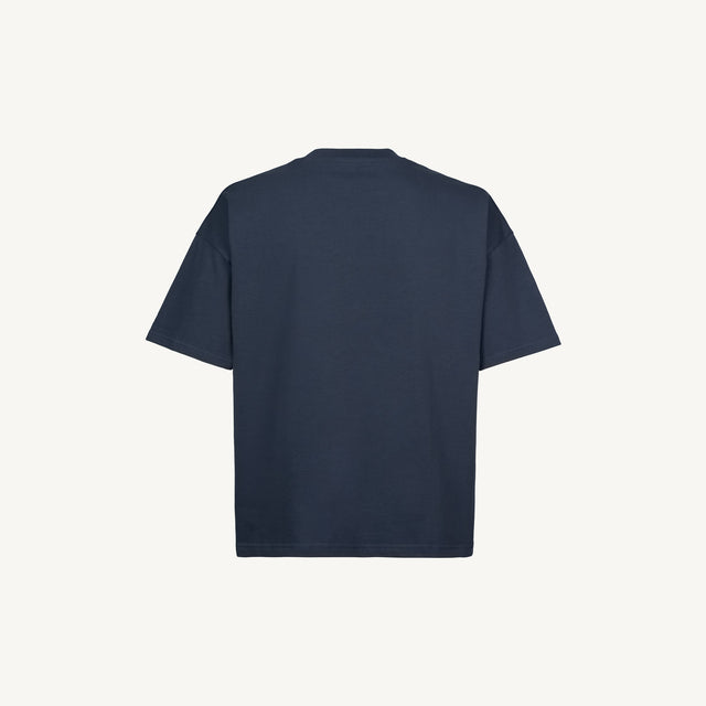 Navy Blue Oversized Boxy Tee.