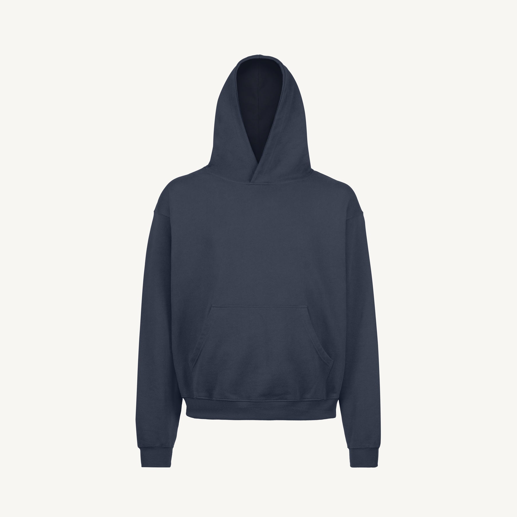 Navy Blue Oversized Hoodie. – WATC STUDIO