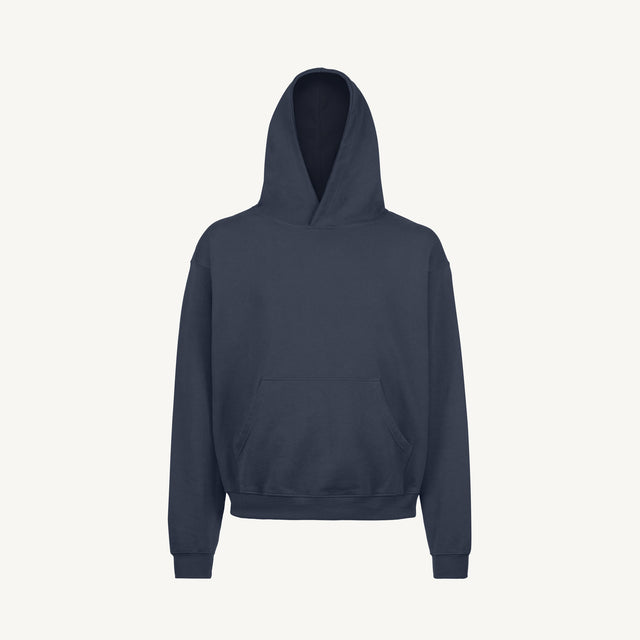 Navy Blue Oversized Hoodie Mockups.