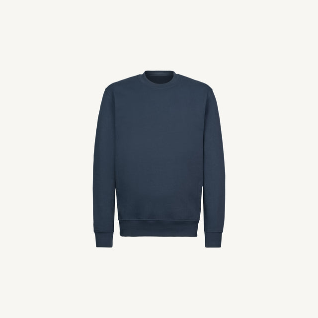 Navy Blue Regular Crewneck Sweater Mockups.