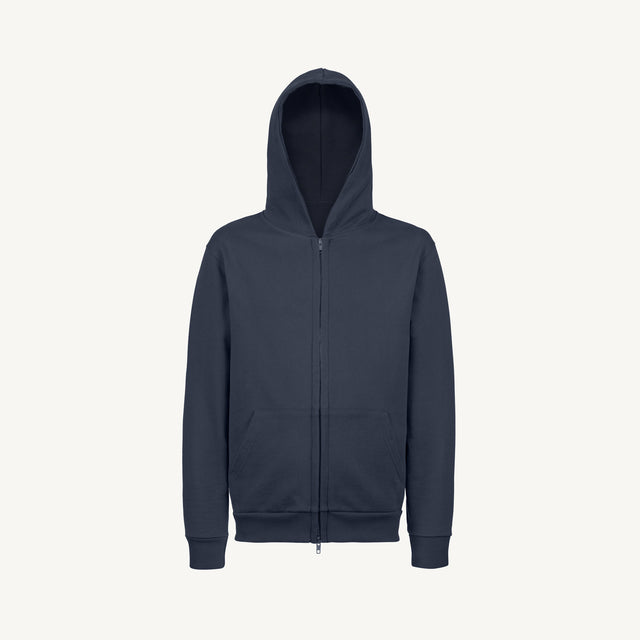 Navy Blue Regular Zipped Hoodie Mockups.