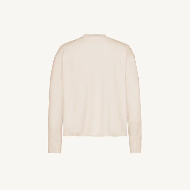Natural Oversized Boxy LS Tee.