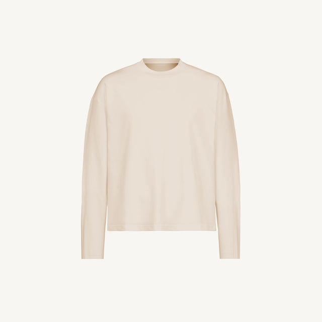 Natural Oversized Boxy LS Tee.