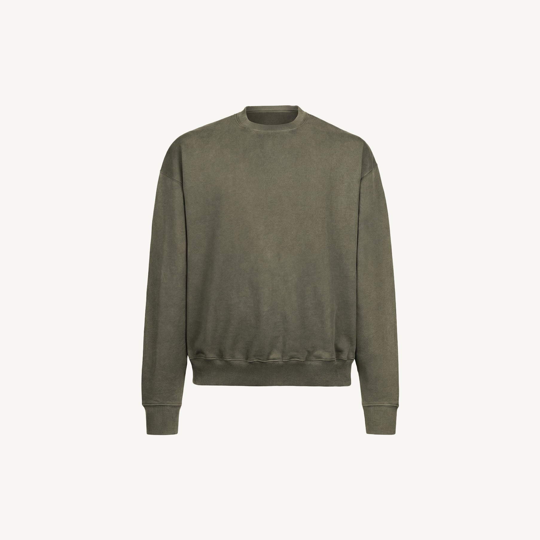 Vintage Olive Oversized Crewneck Sweater. – WATC STUDIO