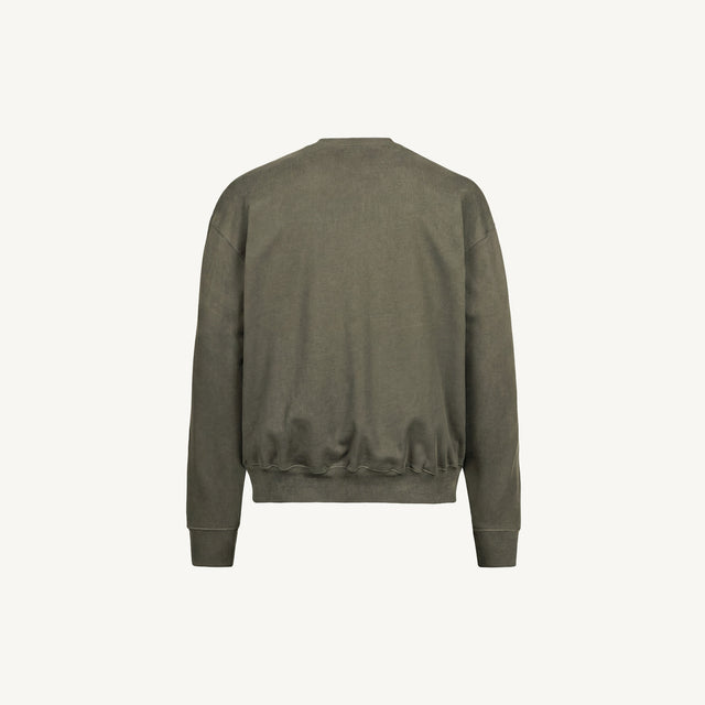 Vintage Olive Oversized Crewneck Sweater.