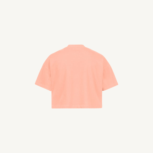 Pink Clay Cropped Oversized Tee.