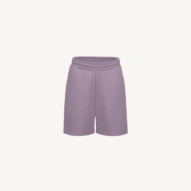 Purple Relaxed Sweatshorts Mockups.