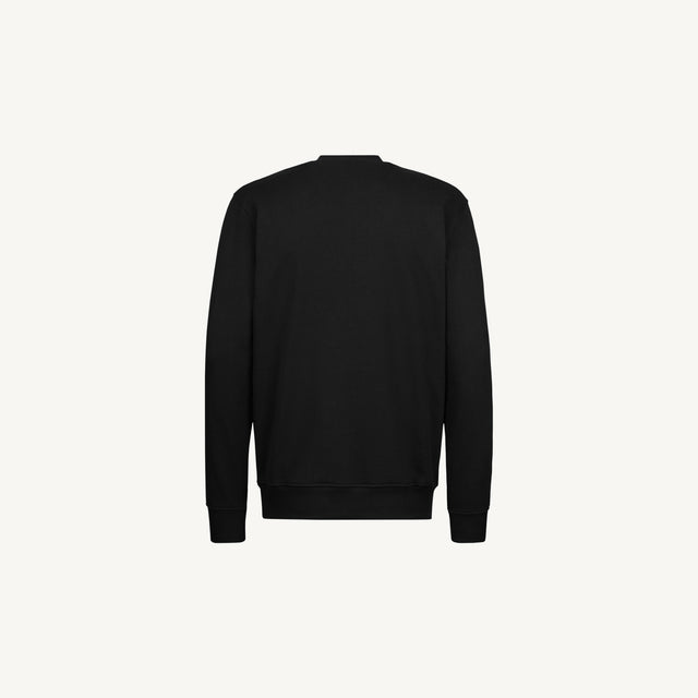 Black Regular Crewneck Sweater.