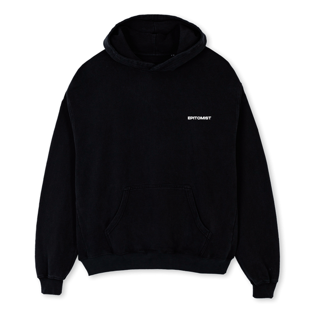 CREME Black Oversized Hoodie.