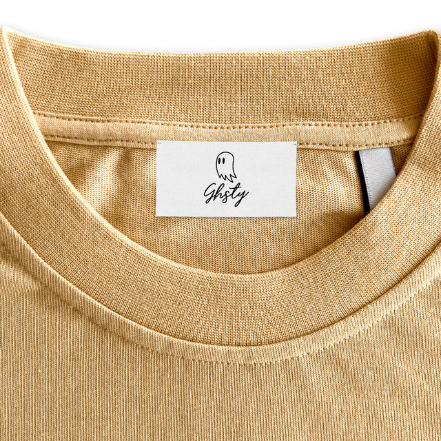 GHSTYLABELONE Custom Woven Neck Label.