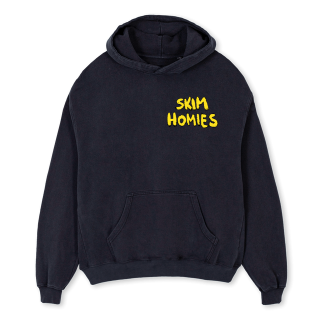 HOODIESKIM Vintage Black Oversized Hoodie.