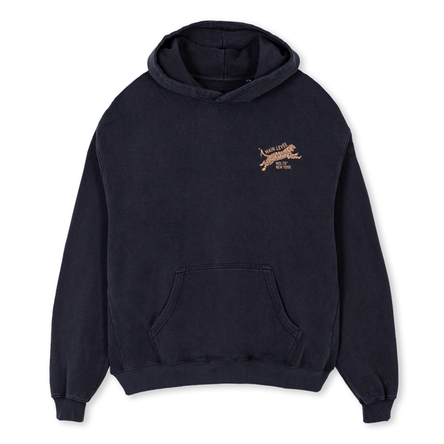 AMLCHINATOWNTIGER Vintage Black Oversized Hoodie.