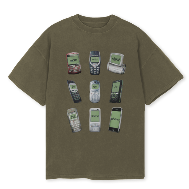 MOMWASRIGHTTEE_OT Vintage Olive Oversized Tee.