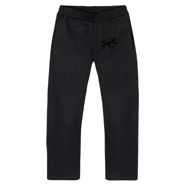 BKTIGERP_VB Vintage Black Straight-Leg Relaxed Sweatpants.