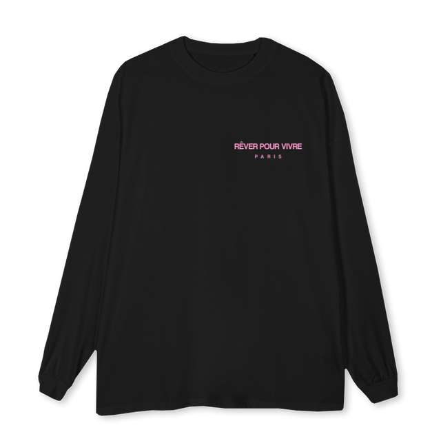 POURVIVREPAINTBS_LS Black Oversized LS Tee