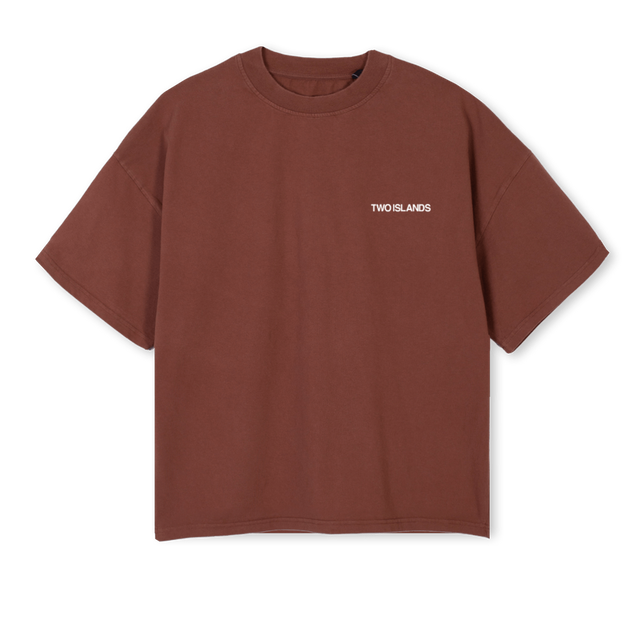 TIBLACKSIGLOGO Vintage Brown Oversized Boxy Tee.