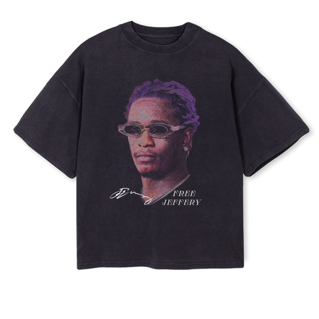 YOUNG Vintage Black Oversized Boxy Tee.