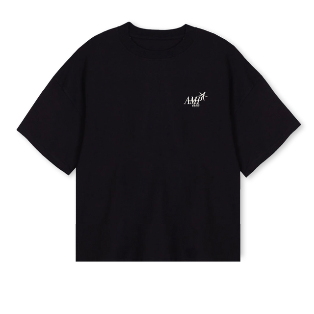 NEWVEST_BOX  Black Oversized Boxy Tee