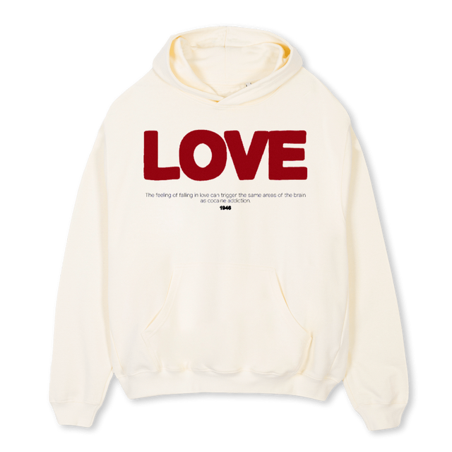 LOVE Cream Oversized Hoodie.