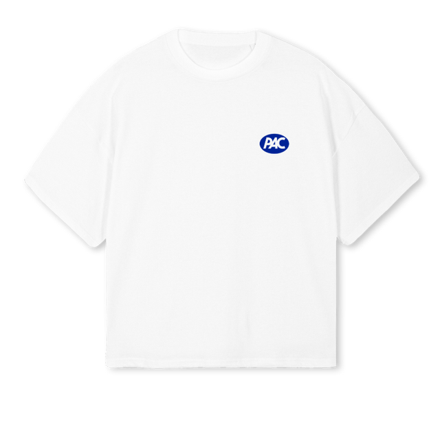 BLUESAMPLE_W White Oversized Boxy Tee