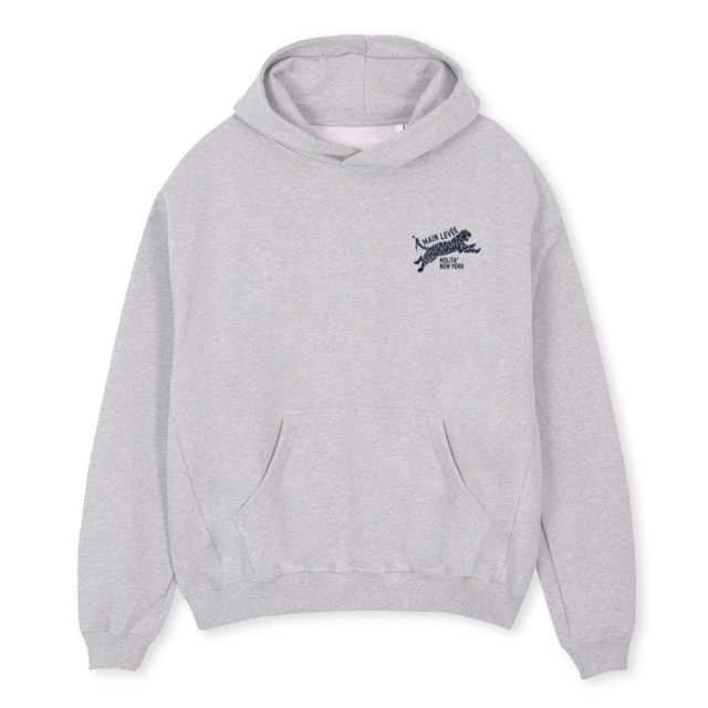 AMLCHINATOWNTIGER_LGN Light Grey Marl Oversized Hoodie