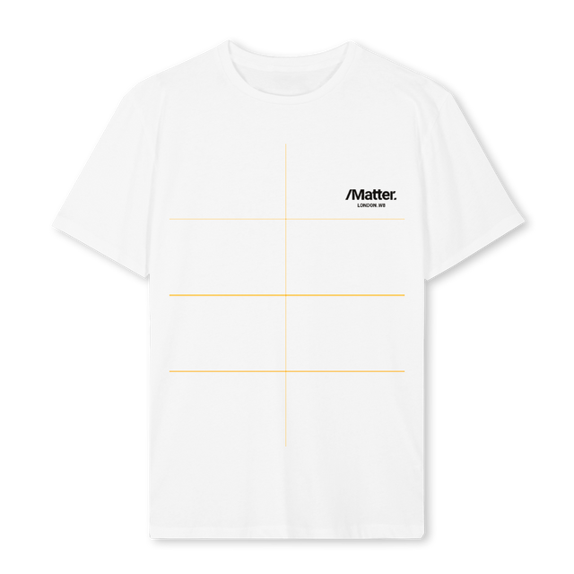 MATTER T ONESIDE  White Regular Tee.