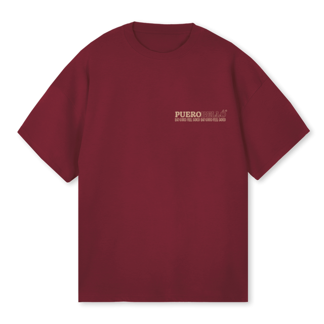 EAT YOUR GIRL RIGHT Burgundy Oversized Tee.