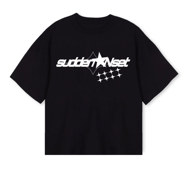 SEGUNDOD Black Oversized Boxy Tee.