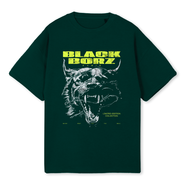 BLACKBORZ Wild Green Oversized Tee.