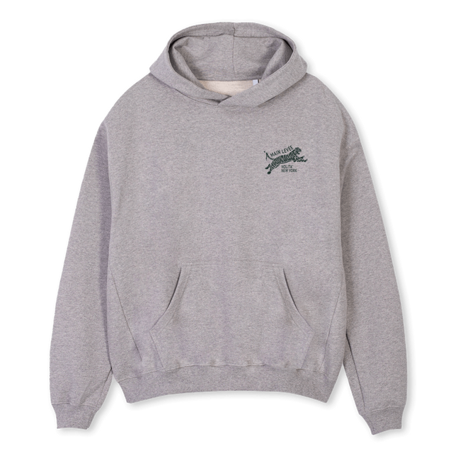 AMLCHINATOWNTIGER_G Grey Marl Oversized Hoodie.