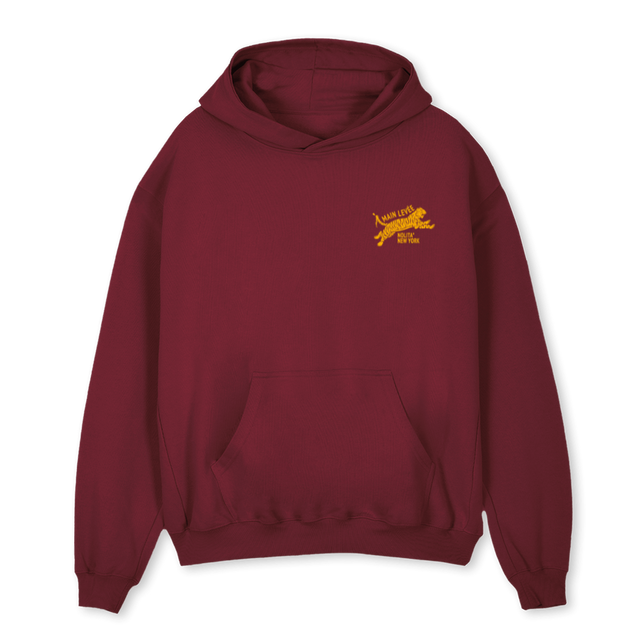 AMLCHINATOWN_BG Burgundy Oversized Hoodie