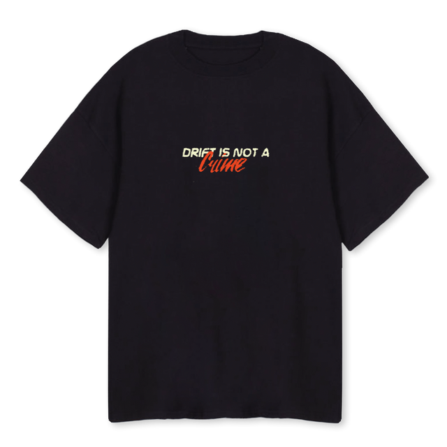 CRIME Black Oversized Tee.