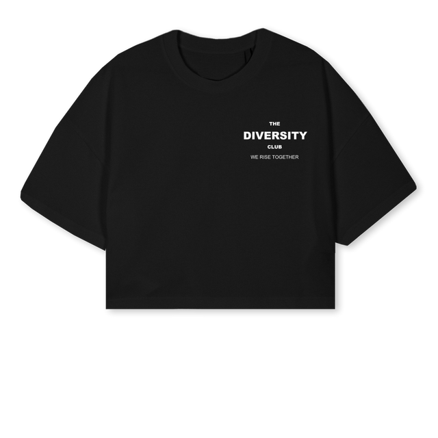 DCORIGINAL Black Cropped Oversized Tee.