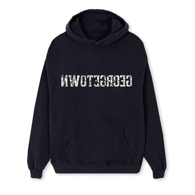 GTOWN Vintage Black Regular Hoodie.