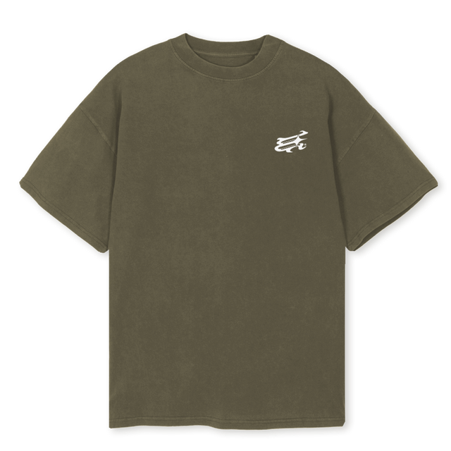 EMTEEONE_VO Vintage Olive Oversized Tee