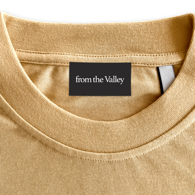 FROM THE VALLEY Custom Woven Neck Label.