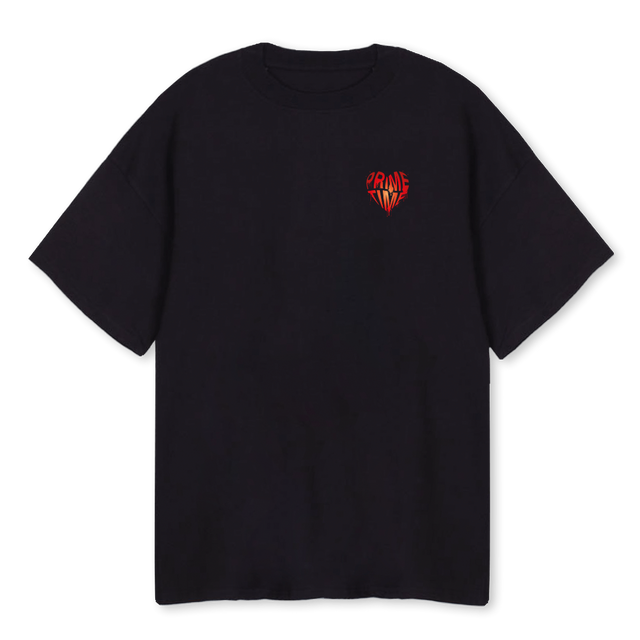 PRIMETIME Black Oversized Tee