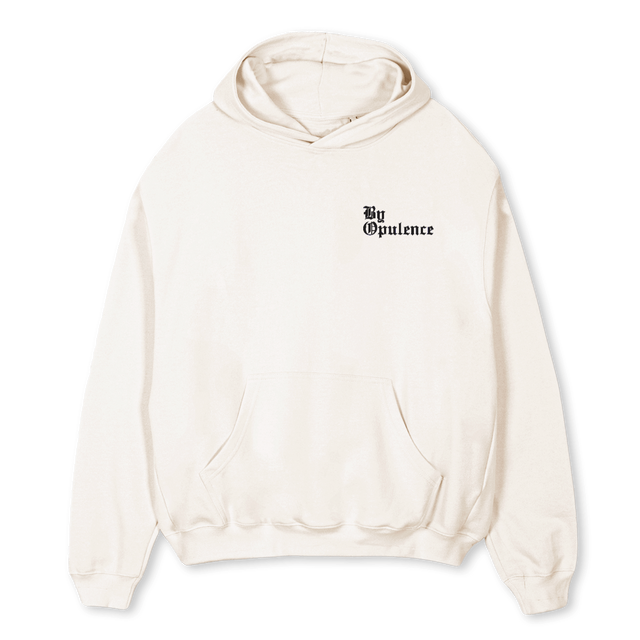 BYOPULENCEHOOD Vintage White Regular Hoodie.