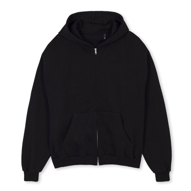 MASK Black Oversized Zipped Hoodie.
